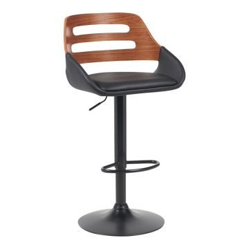 Scaun de bar ajustabil Fern Negru 50x48.5x110.5 cm Scaun de bar ajustabil Fern Negru 50x48.5x110.5 cm