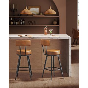 Set scaune de bar Caramel Vasagle 54x54x90.5 cm Set scaune de bar Caramel Vasagle 54x54x90.5 cm